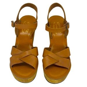 Kork-Ease Bette Platform Vachetta Wedge Suede Sandal 10